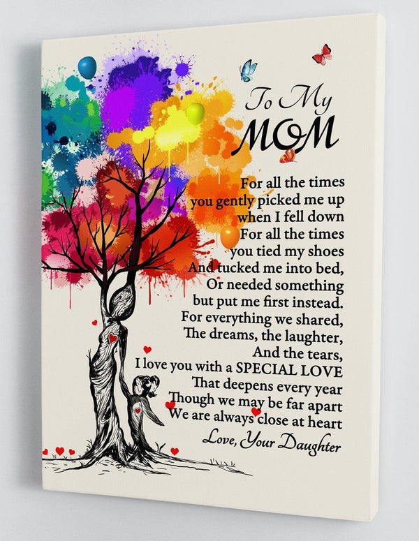 To My Mom - Gift From Daughter - Framed Canvas